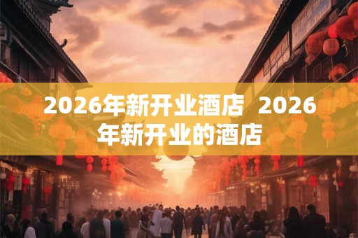 2026年新开业酒店  2026年新开业的酒店