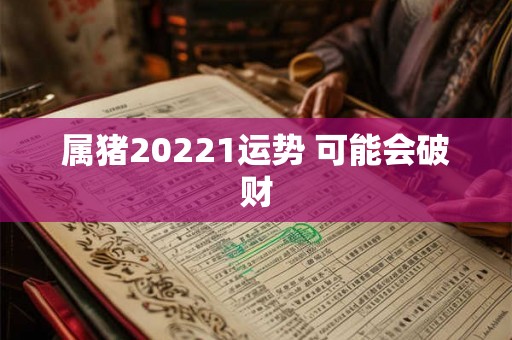 属猪20221运势 可能会破财