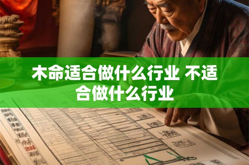 木命适合做什么行业 不适合做什么行业