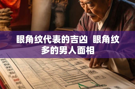 眼角纹代表的吉凶  眼角纹多的男人面相