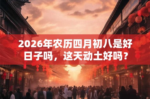 2026年农历四月初八是好日子吗，这天动土好吗？