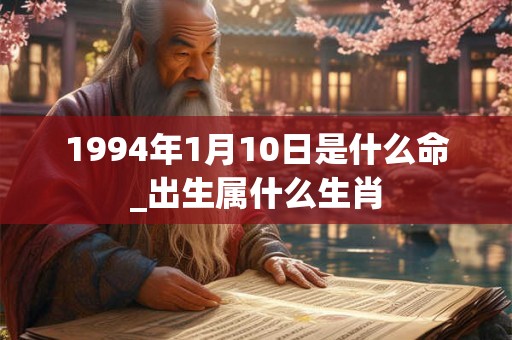 1994年1月10日是什么命_出生属什么生肖 1994年1月10日是什么命_出生属什么生肖