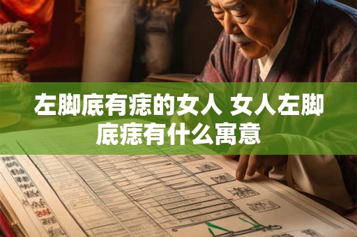 左脚底有痣的女人 女人左脚底痣有什么寓意