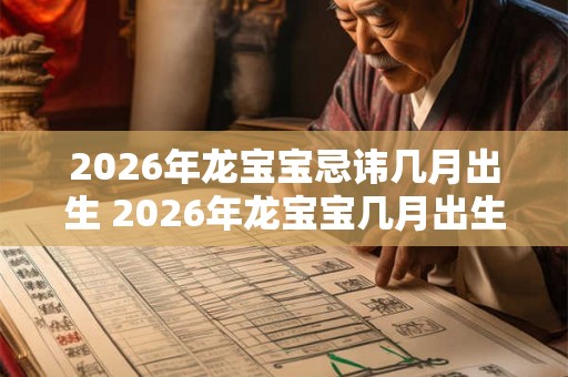 2026年龙宝宝忌讳几月出生 2026年龙宝宝几月出生最好