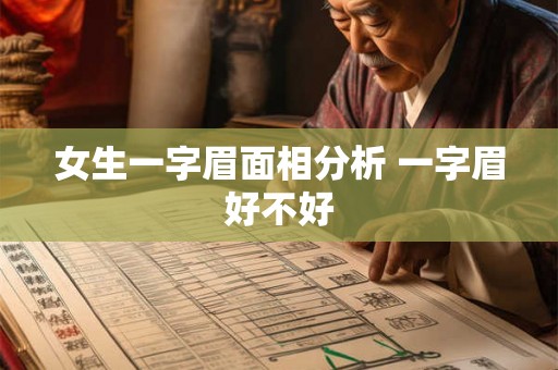 女生一字眉面相分析 一字眉好不好