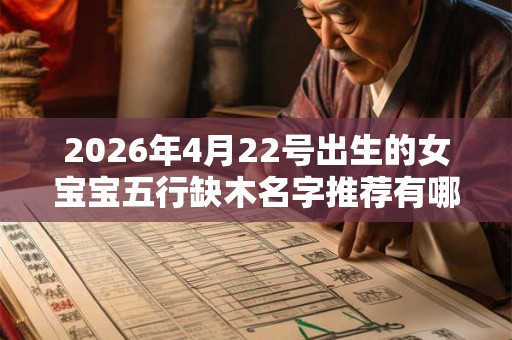 2026年4月22号出生的女宝宝五行缺木名字推荐有哪些