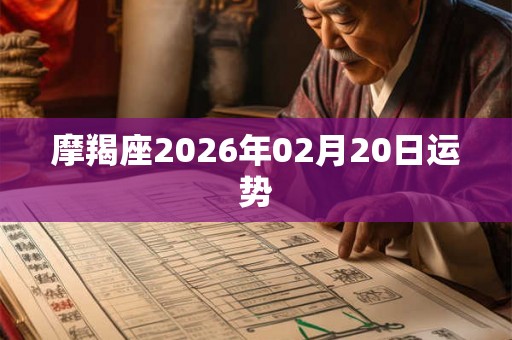 摩羯座2026年02月20日运势