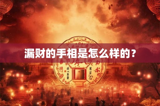 漏财的手相是怎么样的？