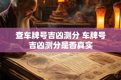 查车牌号吉凶测分 车牌号吉凶测分是否真实 查车牌号吉凶测分 车牌号吉凶测分是否真实