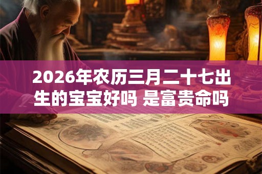 2026年农历三月二十七出生的宝宝好吗 是富贵命吗