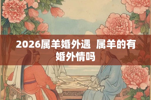 2026属羊婚外遇  属羊的有婚外情吗
