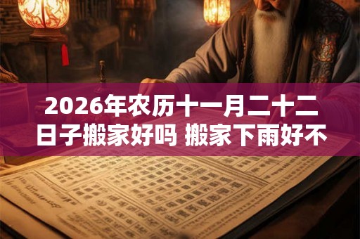 2026年农历十一月二十二日子搬家好吗 搬家下雨好不好