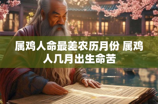 属鸡人命最差农历月份 属鸡人几月出生命苦