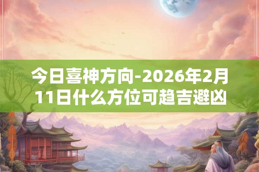 今日喜神方向-2026年2月11日什么方位可趋吉避凶