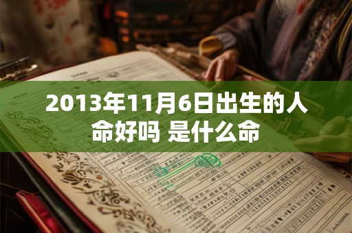 2013年11月6日出生的人命好吗 是什么命 2013年11月6日出生的人命好吗 是什么命