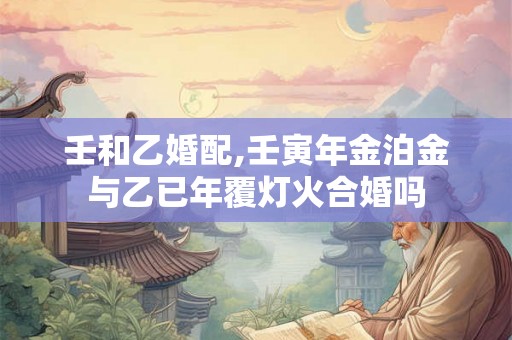 壬和乙婚配,壬寅年金泊金与乙已年覆灯火合婚吗