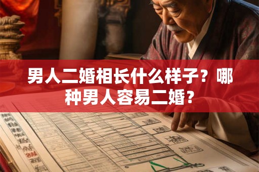 男人二婚相长什么样子？哪种男人容易二婚？