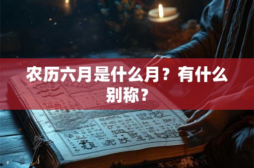 农历六月是什么月？有什么别称？