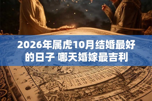 2026年属虎10月结婚最好的日子 哪天婚嫁最吉利