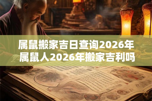 属鼠搬家吉日查询2026年 属鼠人2026年搬家吉利吗 属鼠搬家吉日查询2026年 属鼠人2026年搬家吉利吗