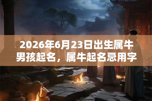 2026年6月23日出生属牛男孩起名,属牛起名忌用字! 2026年6月23日出生属牛男孩起名,属牛起名忌用字!