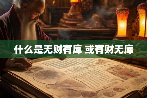 什么是无财有库 或有财无库 什么是无财有库 或有财无库