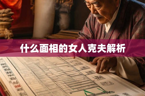 什么面相的女人克夫解析