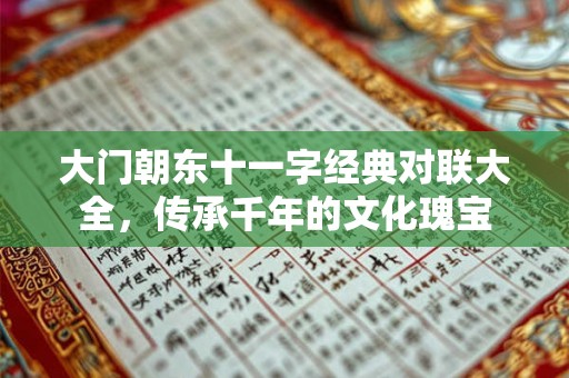 大门朝东十一字经典对联大全，传承千年的文化瑰宝