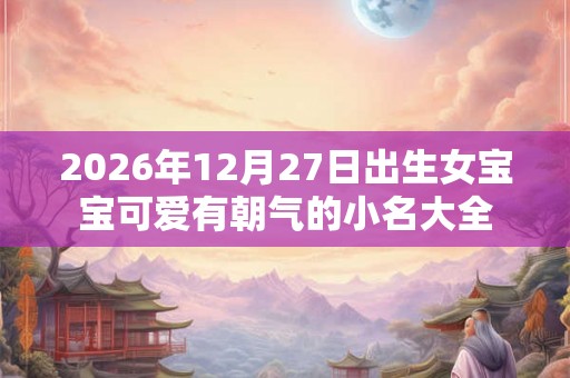 2026年12月27日出生女宝宝可爱有朝气的小名大全