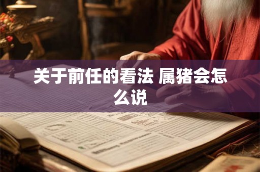 关于前任的看法 属猪会怎么说