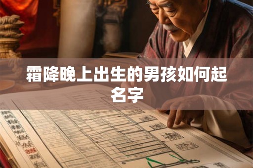 霜降晚上出生的男孩如何起名字