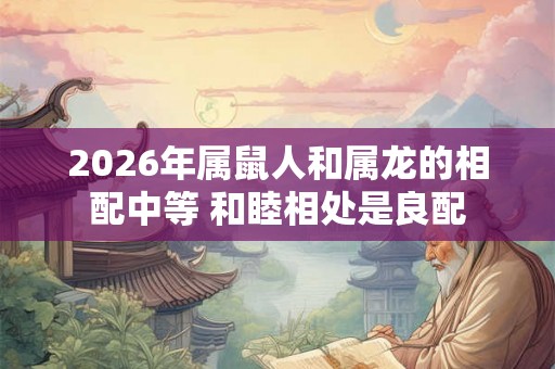 2026年属鼠人和属龙的相配中等 和睦相处是良配