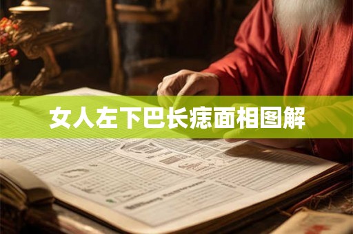 女人左下巴长痣面相图解
