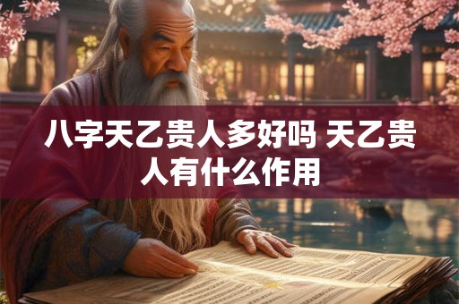 八字天乙贵人多好吗 天乙贵人有什么作用