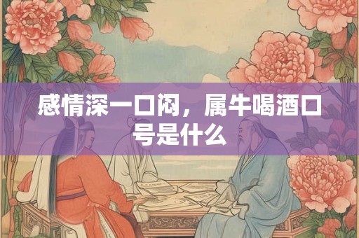 感情深一口闷，属牛喝酒口号是什么
