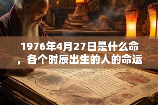 1976年4月27日是什么命，各个时辰出生的人的命运