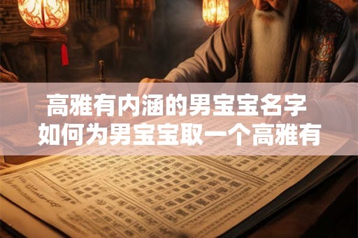 高雅有内涵的男宝宝名字 如何为男宝宝取一个高雅有内涵的名字