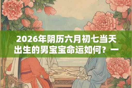 2026年阴历六月初七当天出生的男宝宝命运如何?一生运气好不好 2026年阴历六月初七当天出生的男宝宝命运如何?一生运气好不好