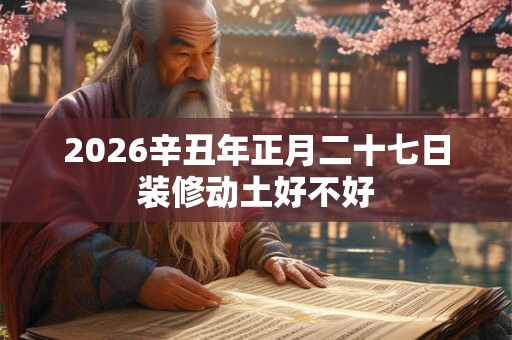 2026辛丑年正月二十七日装修动土好不好