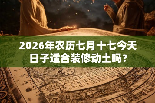 2026年农历七月十七今天日子适合装修动土吗? 2026年农历七月十七今天日子适合装修动土吗?