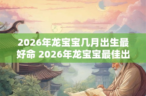 2026年龙宝宝几月出生最好命 2026年龙宝宝最佳出生月份