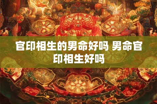 官印相生的男命好吗 男命官印相生好吗