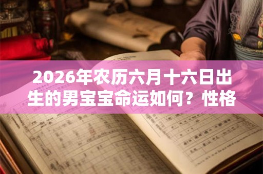 2026年农历六月十六日出生的男宝宝命运如何？性格是什么样的？