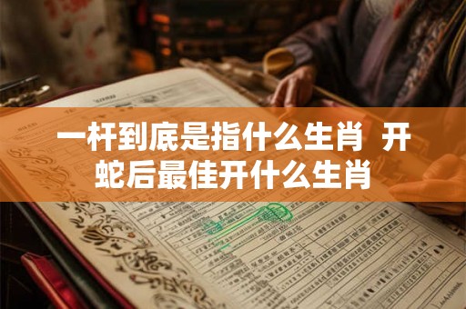 一杆到底是指什么生肖  开蛇后最佳开什么生肖