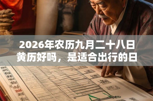 2026年农历九月二十八日黄历好吗,是适合出行的日子吗? 2026年农历九月二十八日黄历好吗,是适合出行的日子吗?