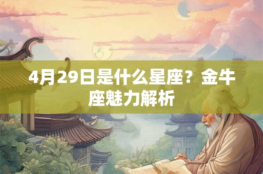 4月29日是什么星座？金牛座魅力解析