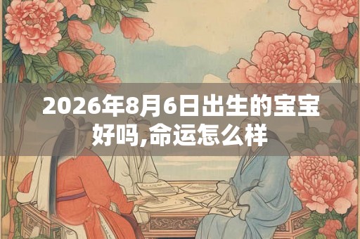 2026年8月6日出生的宝宝好吗,命运怎么样