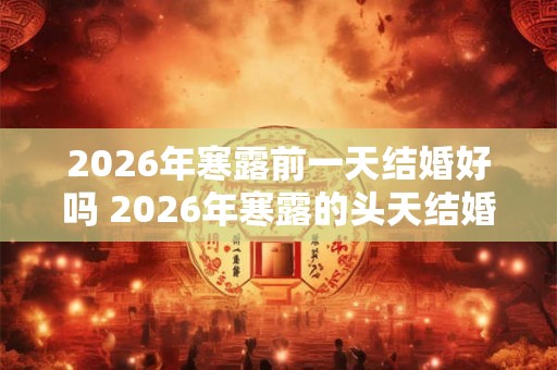 2026年寒露前一天结婚好吗 2026年寒露的头天结婚好不好 2026年寒露前一天结婚好吗 2026年寒露的头天结婚好不好