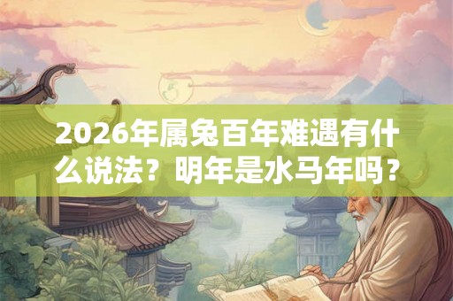 2026年属兔百年难遇有什么说法?明年是水马年吗? 2026年属兔百年难遇有什么说法?明年是水马年吗?