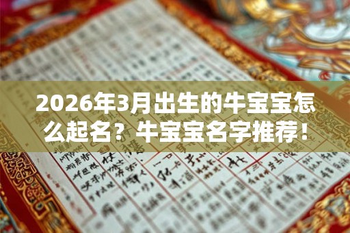2026年3月出生的牛宝宝怎么起名？牛宝宝名字推荐！